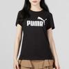 Puma American Retro Letter Logo Print Breathable Loose Casual Short Sleeve T-Shirt Women Tops Black 673655-01