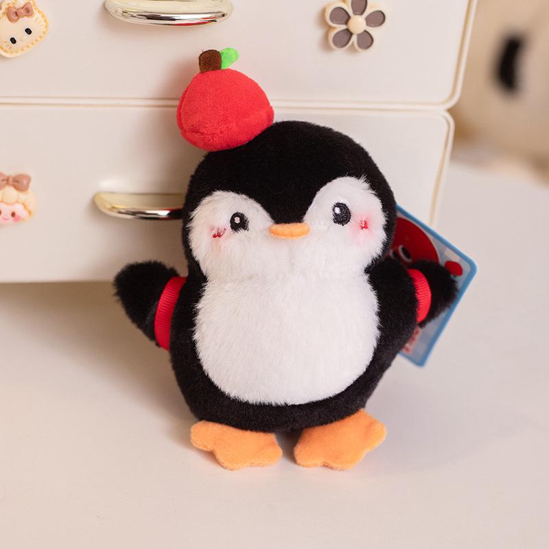 Süßer Winter-Pinguin Plüsch Schlüsselanhänger - Kleiner Rucksack Anhänger Geschenk