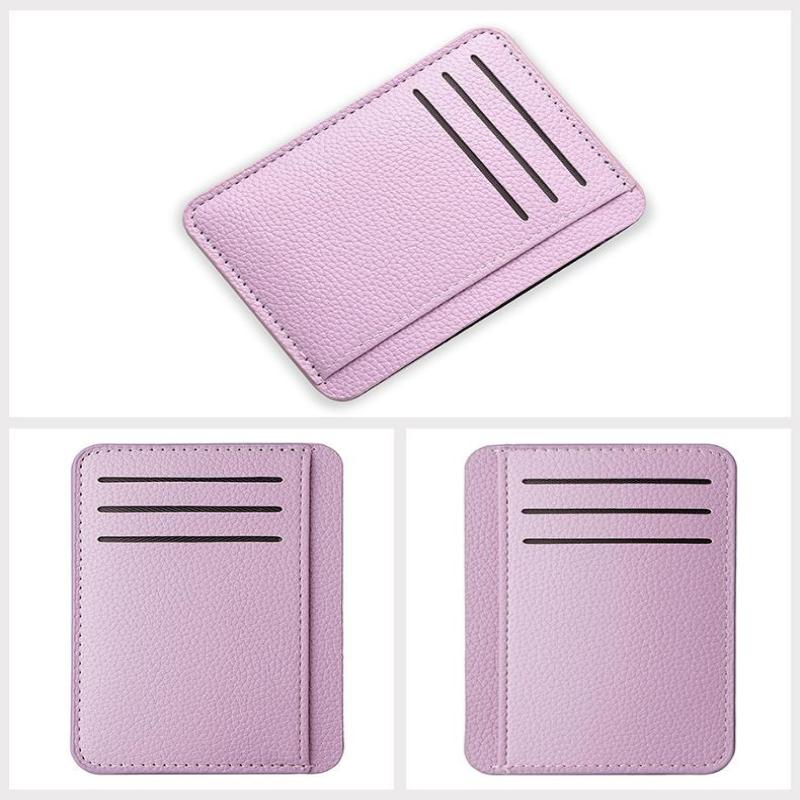 Short Ultra Thin Card Case Female Mini Multi-Card Fashion Bank Card Credit Card Holder Wallet Simple Pu Leather Card Holder