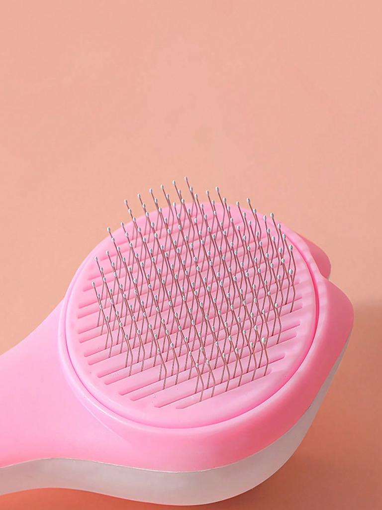 1 Stück-Haustierpflegekamm, pinker Edelstahl-Nadelkamm geeignet für die Haustierpflege