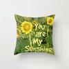 Premium Quality 18'' Summer Sunflower Pillow Case For Sofa And Car Cushion Decor