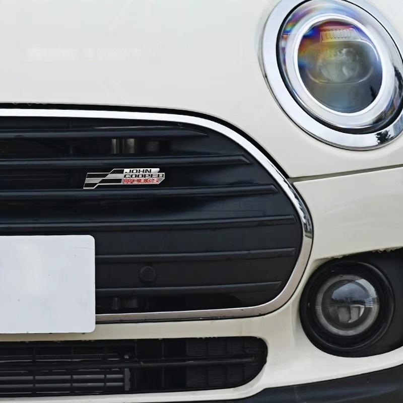 Adesivo Distintivo Metallo 3D JCW John Cooper Works Griglia Anteriore Emblema Portellone Posteriore Decalcomania