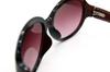 GLADELI Dark Brown Brown Sunglasses with Leather by Sabae Planning G91-89A Extract/Half Women's (Oval Temples)