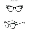 Women's Glasses, Fashionable Large-frame Metal Cat Eye Hollow Glasses.