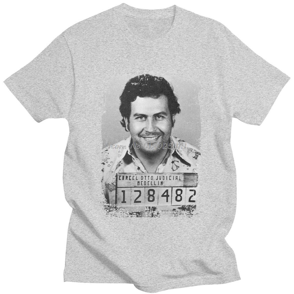 Tricou Vintage Pablo Escobar Bărbați Bumbac Moale Casual Tricou Mânecă Scurtă Tricou Narcos Topuri Slim Fit Modă Tricou Îmbrăcăminte