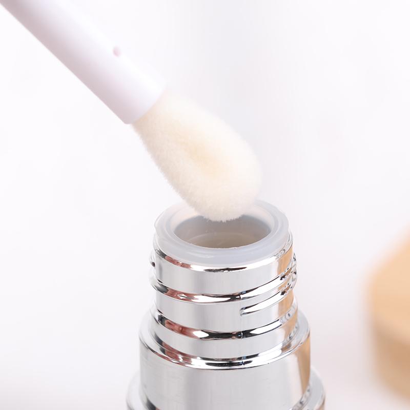 8Ml Electroplated Silver Lip Gloss Tubes Big Brush Plastic Lip Balm Tube Lipstick Mini Sample Cosmetic Container Sample Bottle