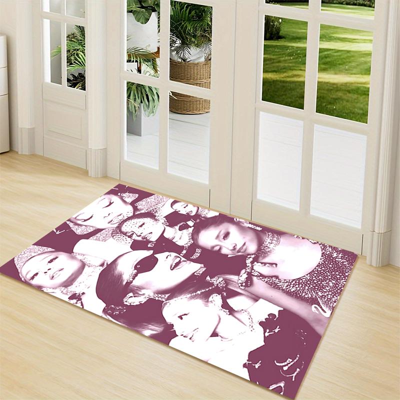 Fashion Icon Collage Carpet Rug Soft Washable Antislip Home Living Room Sofa Mats Personalized Christmas Rug