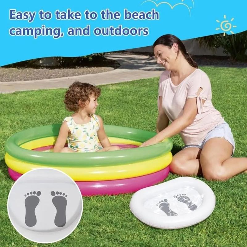 Strong Inflatable Foot Wash Basin Manual Air Pumps Included Sand Grass Cleaner for Camping Outings Pool Care Use