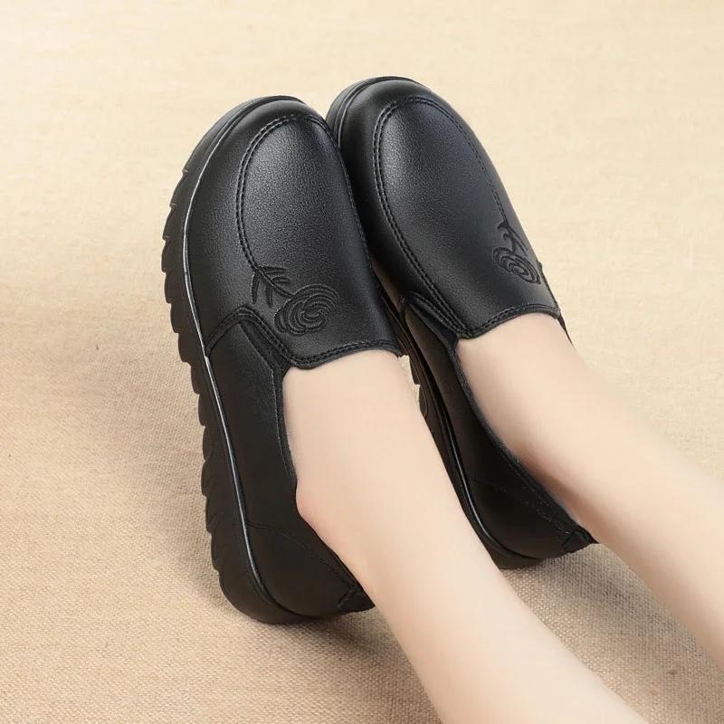 Fashion Spring Autumn Women's Flats Shoes Flower Women Round Toe Office Shoe Comfortable Women Shoes Casual Thick Sole Shoes for Women