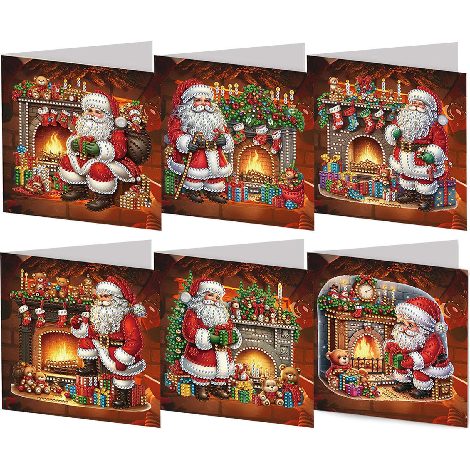 

6Pcs Cardinal DIY Diamond Painting Card Rhinestone Painting Card Kit Diamond Daily Wish Card for Family Friends Gift