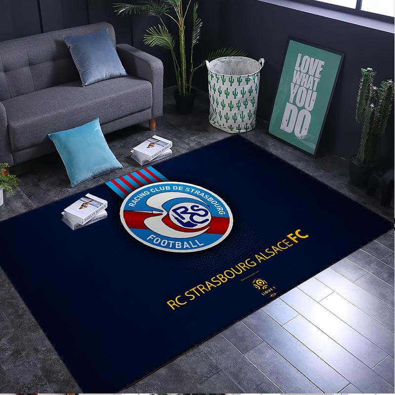 1PC rug Racing Club Strasbourg Crest Carpet, Chair Rug,Area Rug for Office Bedroom living rooms bedroom, Doormat decor Christmas fan gifts
