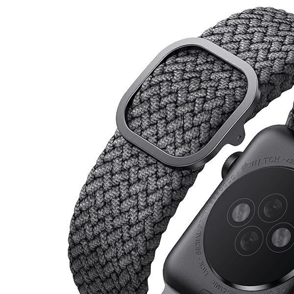 Uniq Pasek Aspen Apple Watch 40/38/41Mmseries 1/2/3/4/5/6/7/8/9/Se/Se2 Braided Szary/Granite Grey