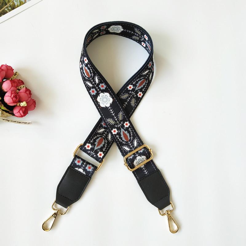 New Luggage Wide Shoulder Strap Fashion Messenger Bag Strap Ethnic Style Contrasting Bag Accessories Versatile Women's Bag Strap
