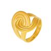 Retro Geometric Twisted Stripe 18k Gold-Plated Titanium Steel Wrap Ring
