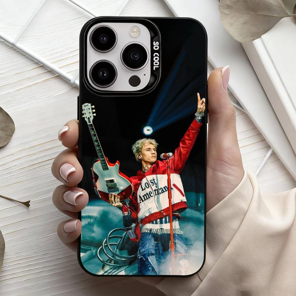 M-MGK L-Lost A-Americana Cool Phone Case For iPhone17,16,15,14,13,12,11 Plus,Pro Max Black Candy Silver Phone Case