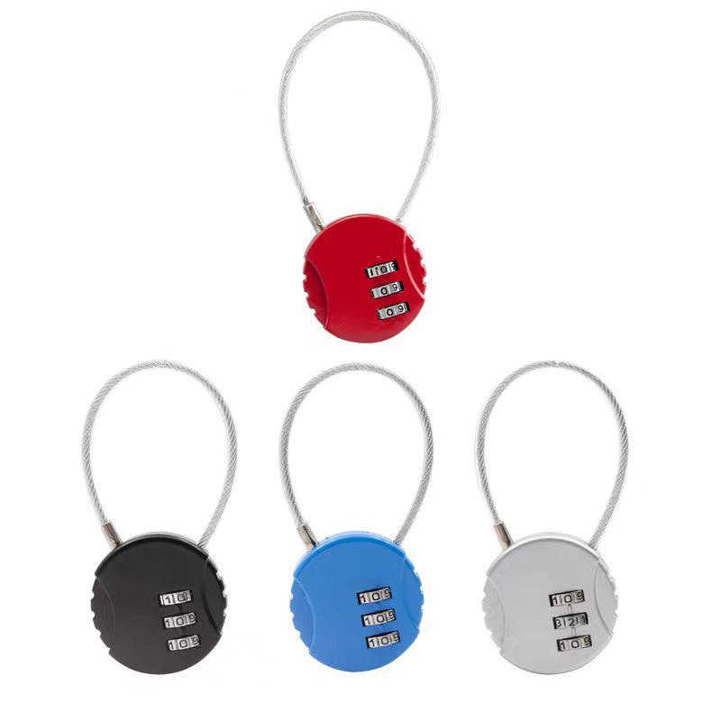 Rustproof Zinc Alloy Anti-theft Steel Cable Lock for Helmets and Bicycles
