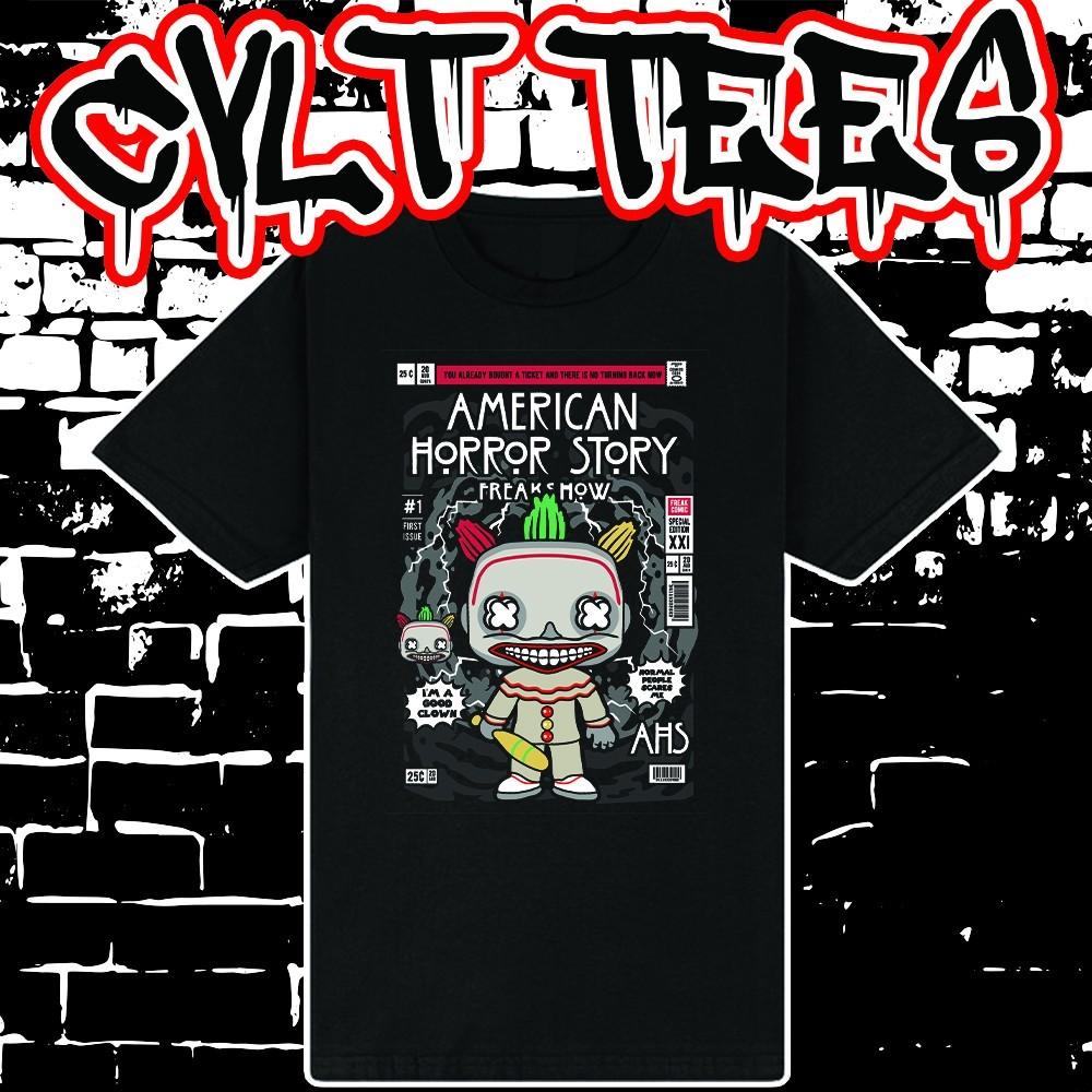 Футболка в стиле обложки комикса American Horror Story Freak Show ~ 100% Хлопок Унисекс XXXXL