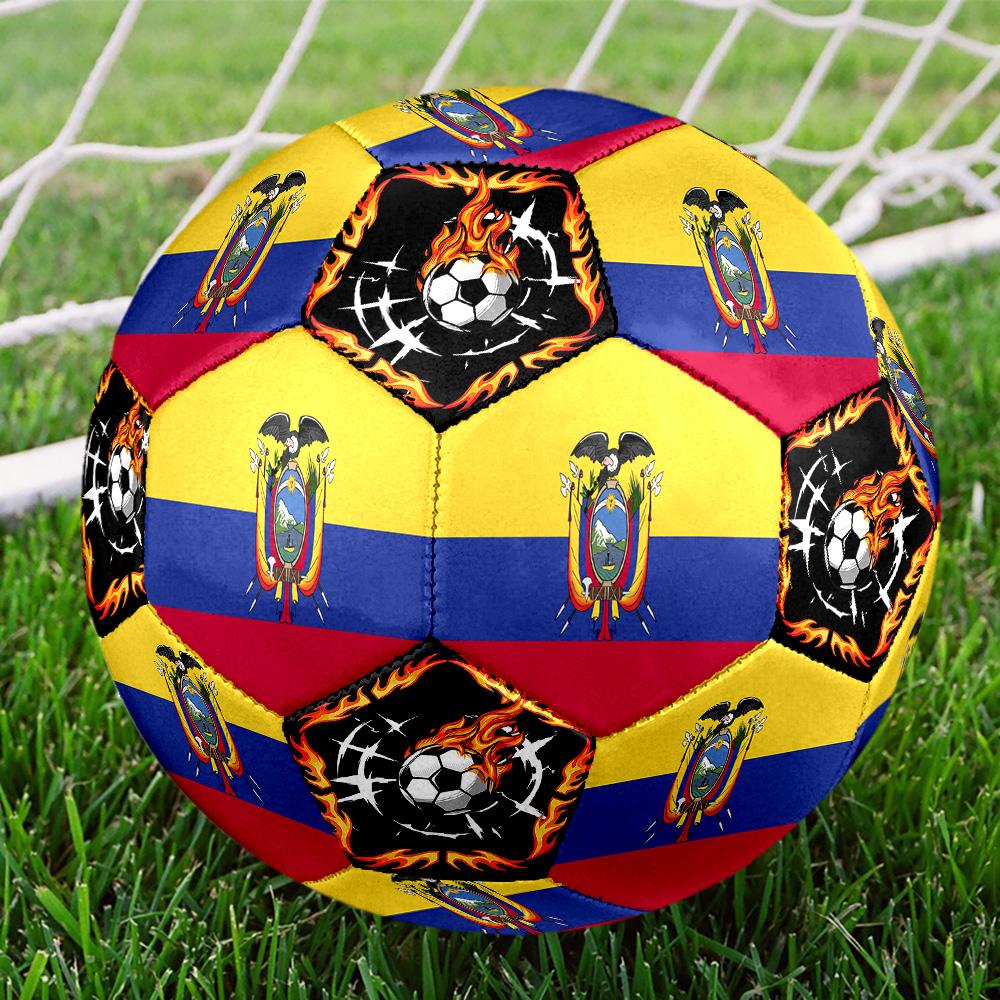 1 pz Pallone da Calcio Tema Sportivo Ecuadoriano Taglia 5 Professionale Partita Allenamento Calcio Sport Indoor & Outdoor Leggero Durevole c6612