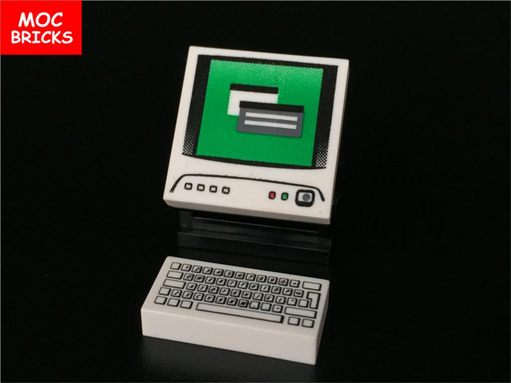 Set  MOC Bricks Coffee Cupboard Microscope Toilet Air Conditioner Desk Educational Building Blocks Toys Kids Gifts