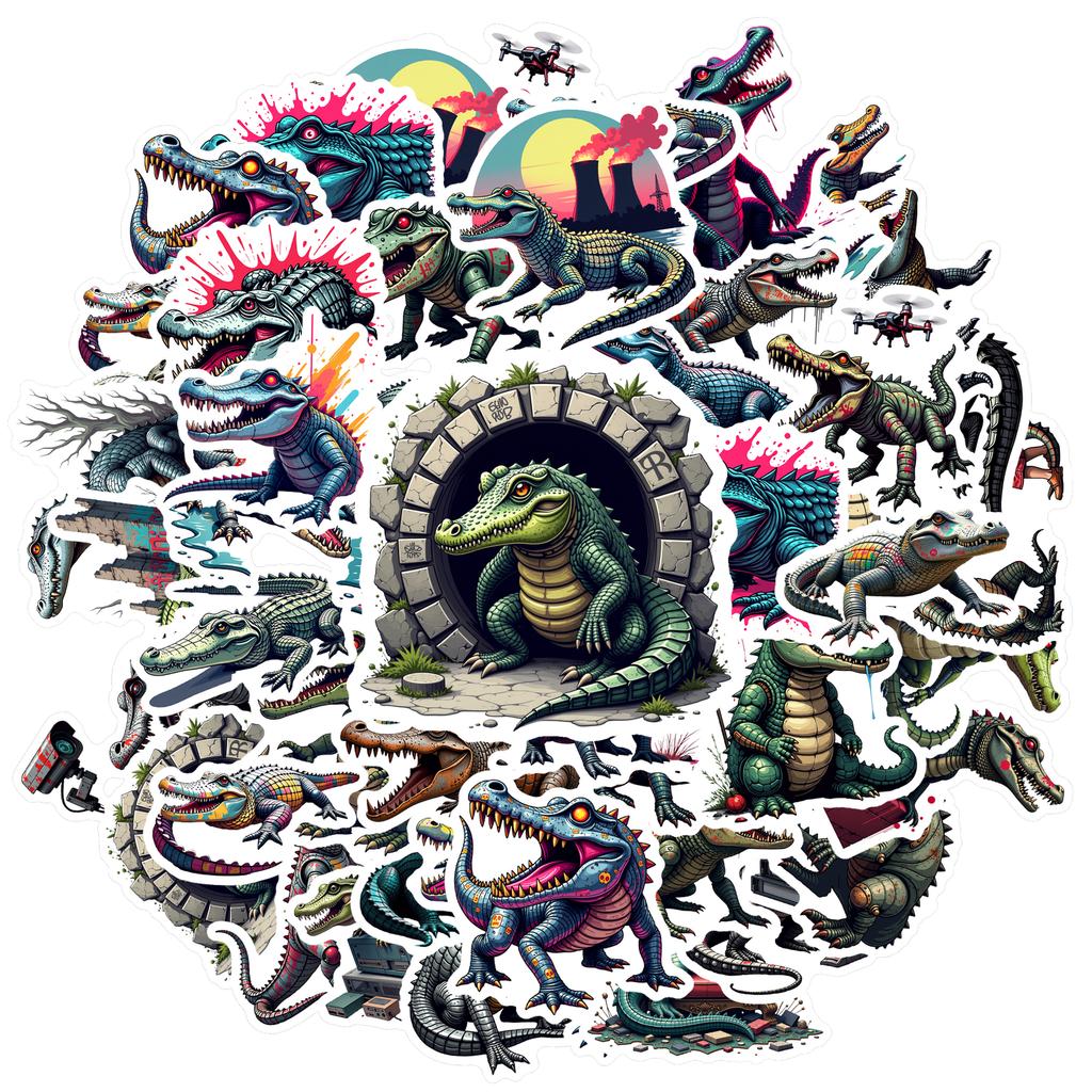 35pcs-70pcs Vivid Stickers Cartoon Funny Stickers Animal Stickers For Fridge Suitcase