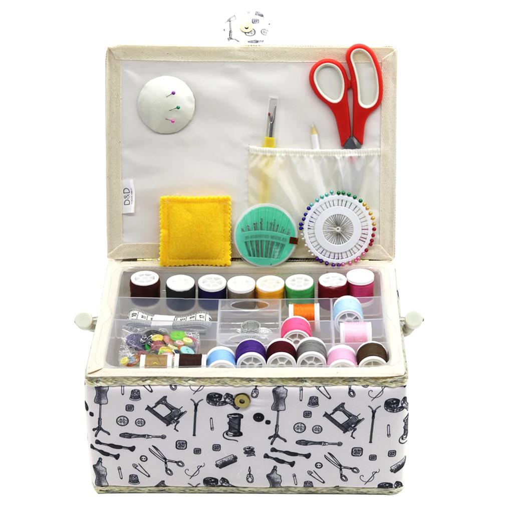 Sewing Large Sewing Small Tool Sewing Retro Modern Sewing Pincushion Small Birthday D&D Box, Capacity, Box, Organizer, Box, Tools, Storage, Two-Layer