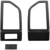 2pcs/set Dashboard Air Conditioning Vent Cover Trim for Ford F150 2015 2016 2017 2018 2019 2020 Interior Accessories (Carbon Fiber)