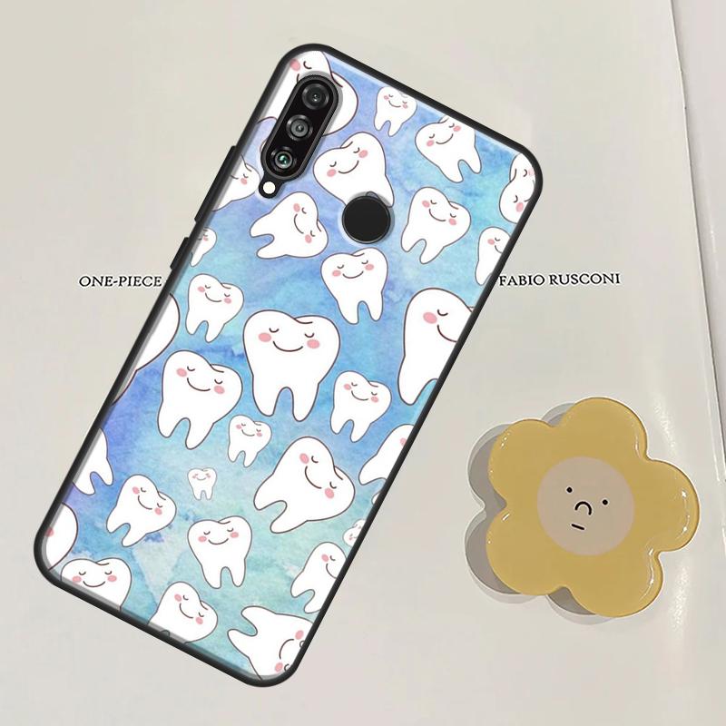 Dentist Tooth Pattern For Huawei Nova 11 9 10 SE Y60 Y70 Y90 Y61 Y91 Nova 3i 7i 8i 11i P20 P40 Lite P30 Pro Case