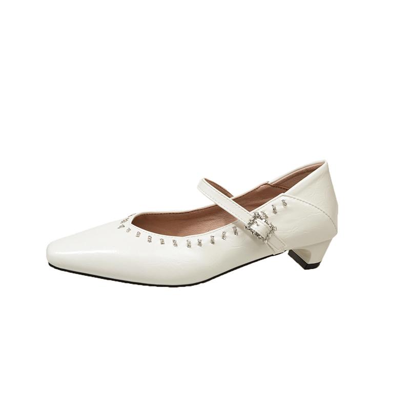 Heightened Inside French Mary Jane Flat Square Toe Soft Sole Spring Single Shoes Women 2026 New 35