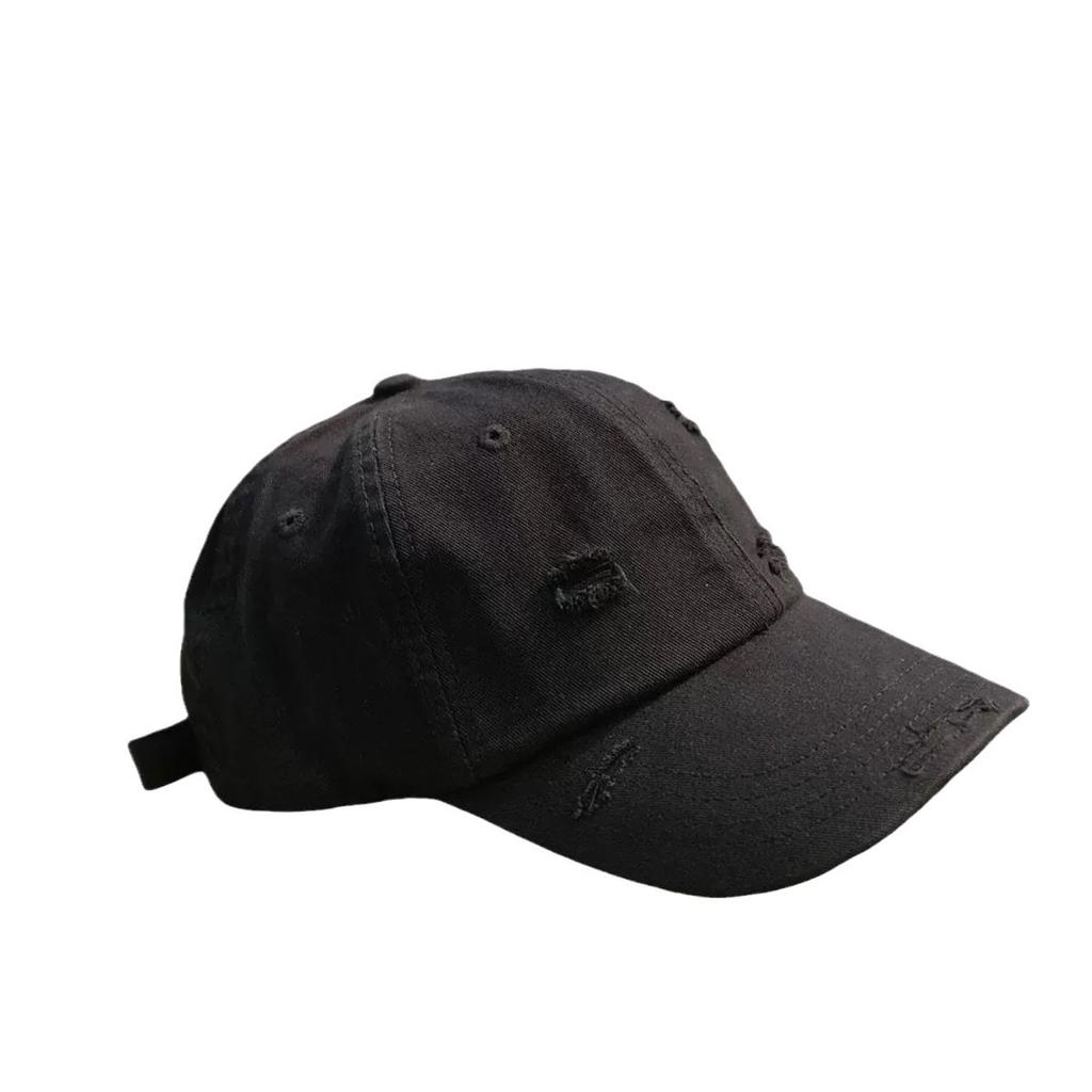 Hat Men's Trendy Brand Ripped Washed Soft Top Cap Women's Edging Sunscreen Shade Baseball Cap