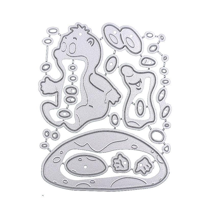 

Крот играет на металлических штампах, ремесленные тиснения, штампы для скрапбукинга для изготовления карт, декор серебряный