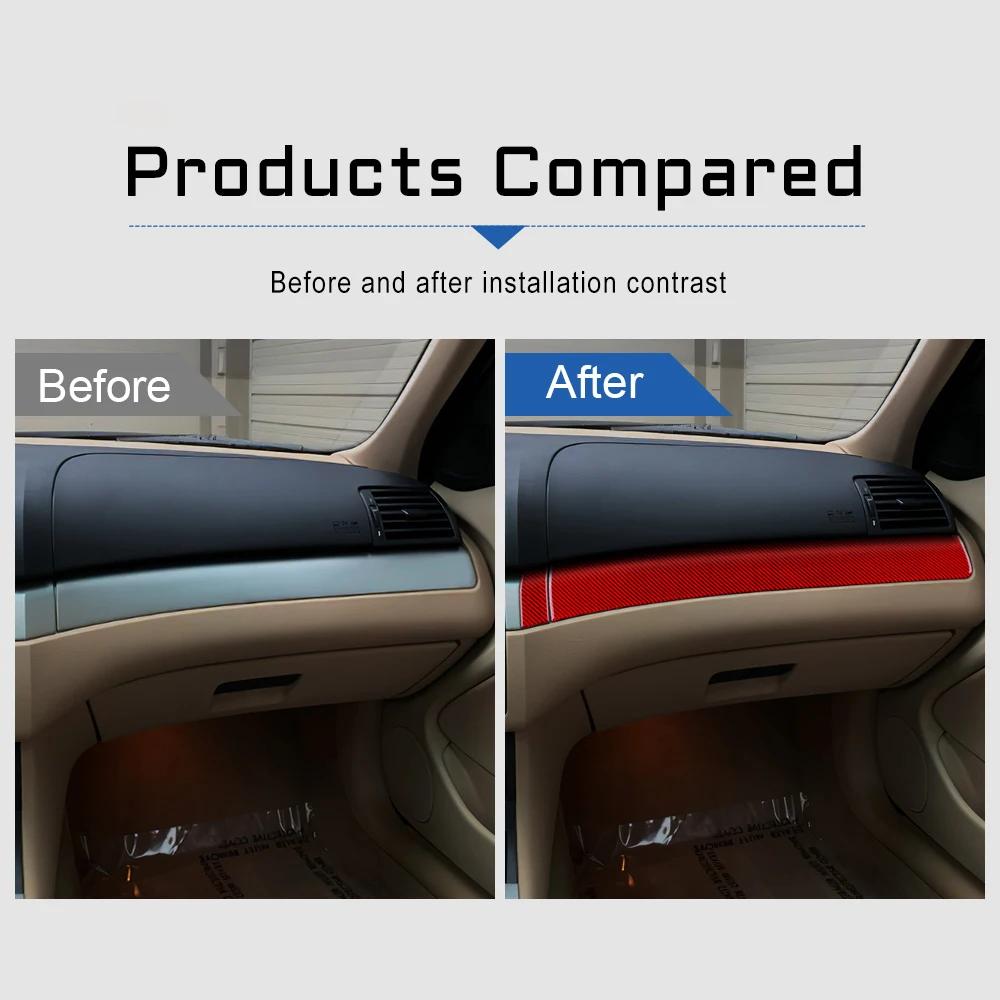 High-Grade Real Glossy Carbon Fiber Dashboard Trim for BMW E46 3 Series 1998-2006, Passenger Side Anti-Scratch Tool-Free Install