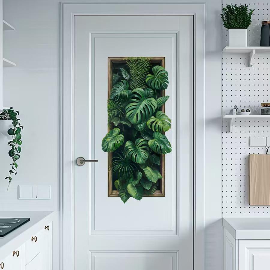 

Тропическое зеленое растение Черепаховый панцирь бамбук Самоклеящаяся наклейка на стену Маленькая свежая Спальня Гостиная Прихожая Закрытие Креативная декоративная наклейка