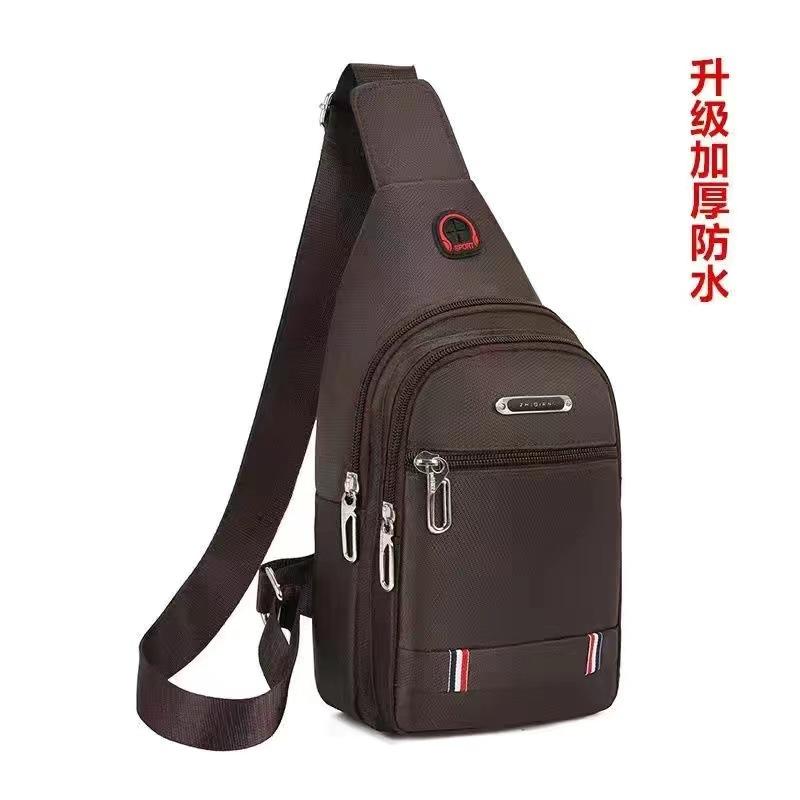 2024 New Waterproof And Wear-Resistant Men'S Trendy Chest Bag Single Shoulder Crossbody Bag Men'S Chest Casual Backpack