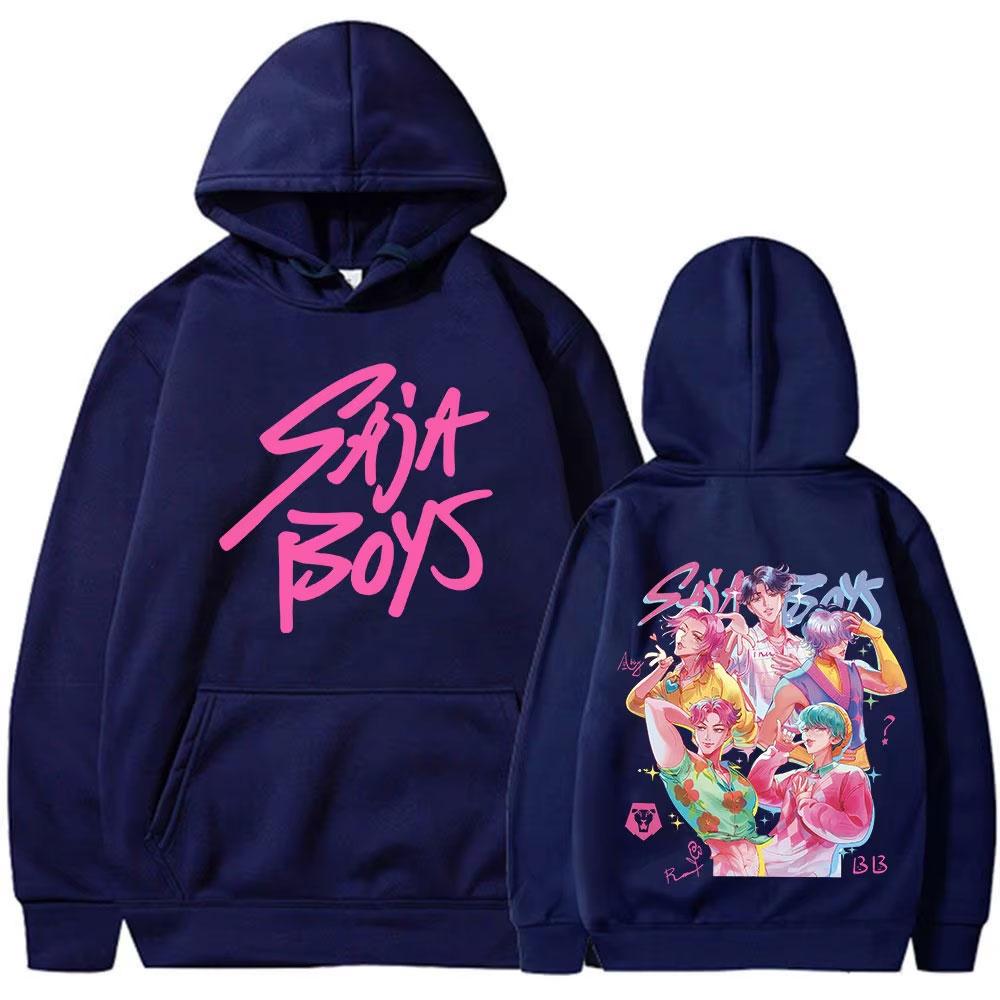 KPop Demon Hunters Saja Boys Movie Hoodies Men Women Fleece Casual Oversized Sweatshirt Fashion Hip Hop Long Sleeve Pullovers