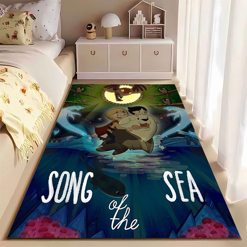 "Song of the Sea Cartoon Carpet" suitable as a non-slip mat for the living room or bedroom sofa