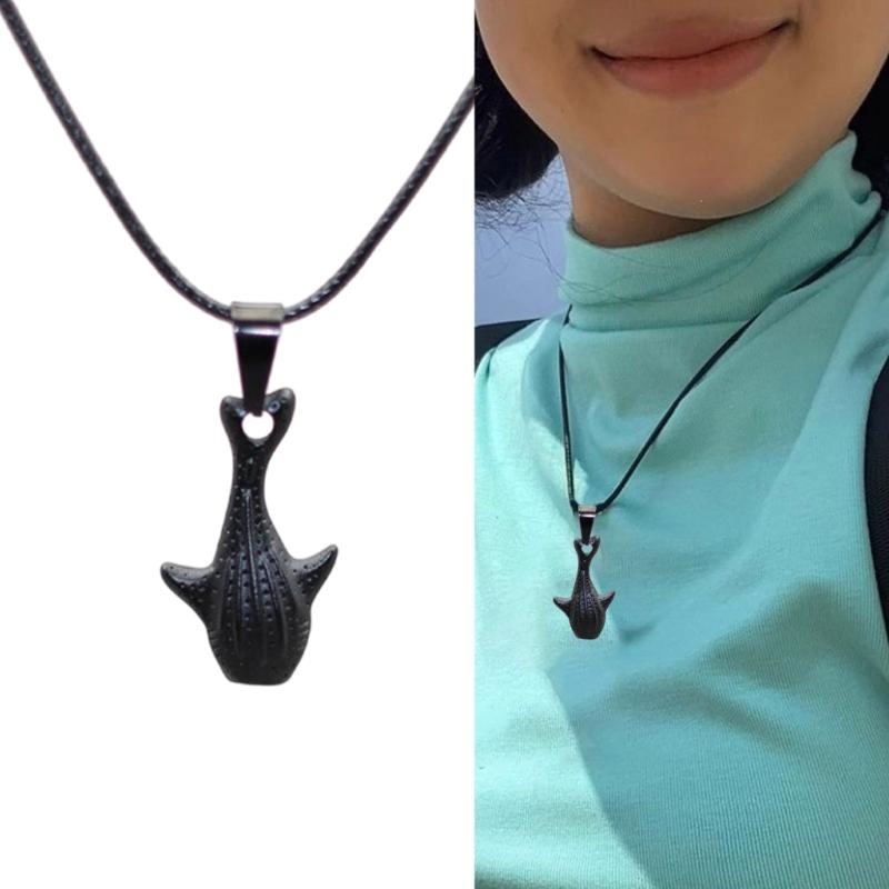 Stylish Shark Necklace for Men 60cm Featuring Dolphin and Tortoise Tail Designs Great for Beach Fashion Pieces