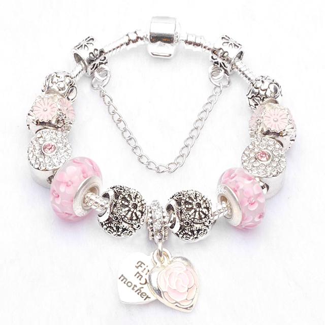 

Європейський оригінальний кришталевий браслет для дітей, жінки з посрібленим ланцюжком зі змією, фірмовий браслет, справжні ювелірні вироби 17cm