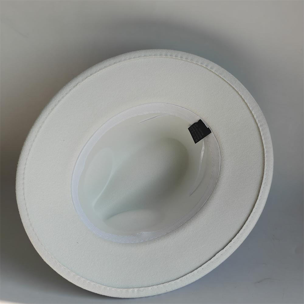 Blue/Beige Pearl Fedora Hat Bling Fedora Jazz Hats For Men And Women Handmade Advanced Fashion Outdoor Party Stage Hat