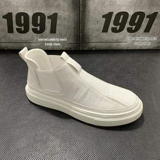 Autumn/Winter Men's High-Top Casual Martin Boots - Trendy Korean Style Energetic Footwear for Young Men