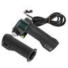 One Pair Electric Bike Throttle Handlebar with Big Head Lock Blue Screen 12V To 99V Bike Throttle Grip for Riding
