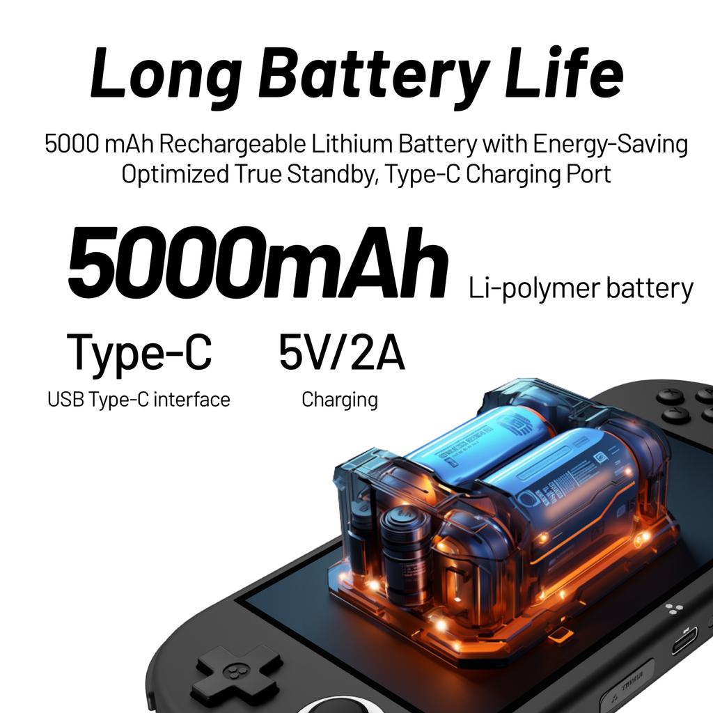 Trimui Smart Pro S Handheld Game Console Linux System TMR Joystick RGB Lighting Ambient LED 5000mAh Retro Video Game Player New