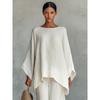 2026 New Women's Simple Loose Linen Blend Shirt and Wide-Leg Pants Set