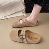 Fashion Shoes Cover Toe Loafers Woman's Slippers Platform Slides 2025 Spring Loafers Female Shoes House Slippers Platform Cover Toe Slid