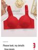 Roter Spitze Plus Size Drahtloser Dünnkorb-BH mit stilvollem Rücken