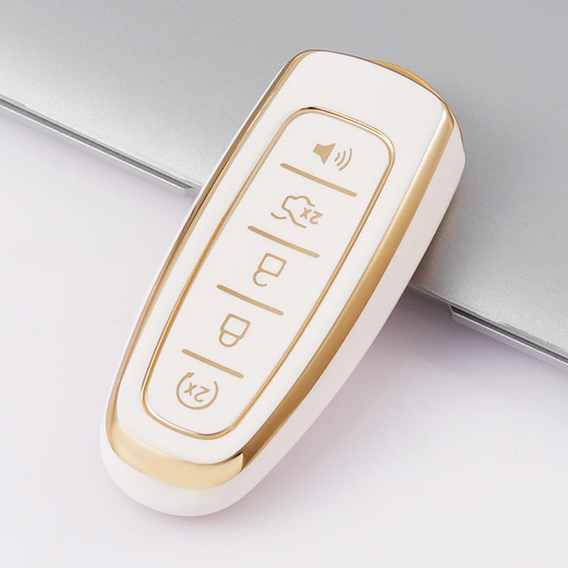 TPU Car Key Case Cover For Ford Edge Explorer Escape Focus Taurus Flex 5Buttons Shell Fob for Lincoln MKS MKT MKX MKZ Navigator