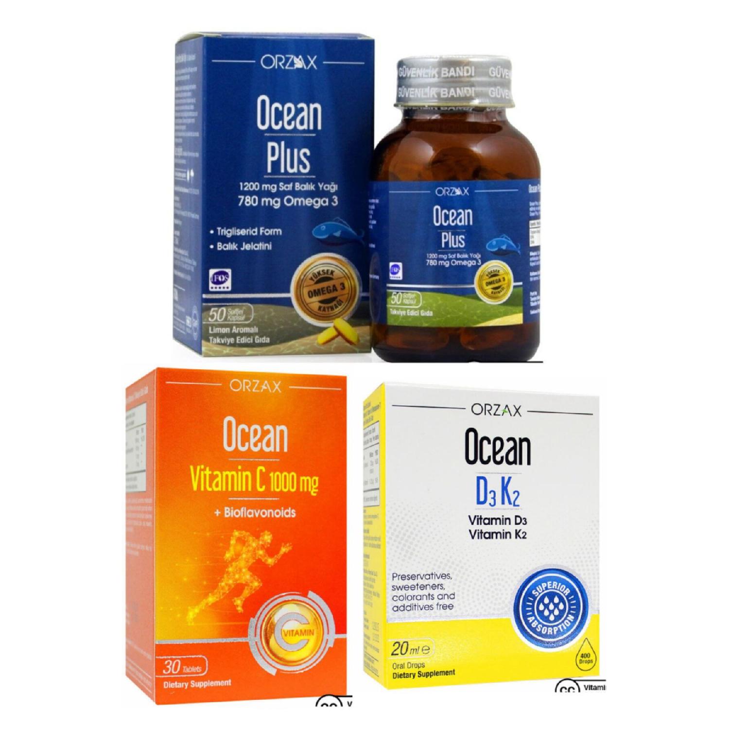 

1200 мг риб’ячого жиру 1000 мг вітаміну С Вітамін D3k2 Drop Drop Advantage Package