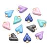 6 Color 12x16mm Stainless Steel Enamel Heart Pendant for DIY Jewelry - Handmade & Colorfast