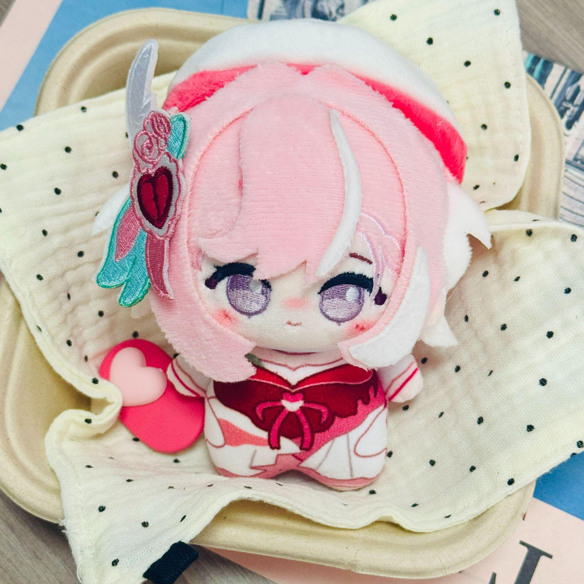 Honkai Impact 3de Elysia Pluche Pop Mini Katoenen Pop Sleutelhanger Roze Haar Spelkarakter Zachte Pluche Knuffel Voor Fans Kinderen Verjaardagscadeau 10cm