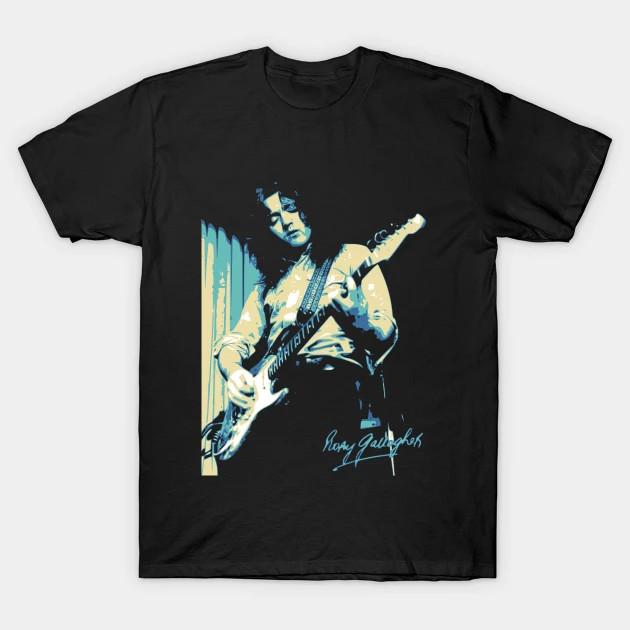 Signature Retro Rory Gallagher Shirt Short Sleeve Black Unisex S-234XL Unisex T-Shirt