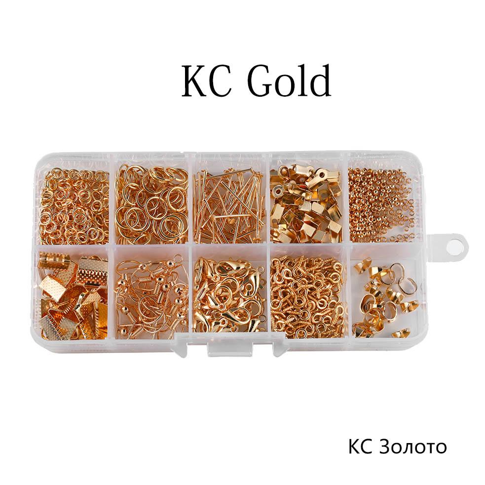 970Pcs Jewelry Making Sets Jump Rings Eye Pins Lobster Clasp Charm Connectors Earring Hooks For DIY Jewelry Making Supplies Kits